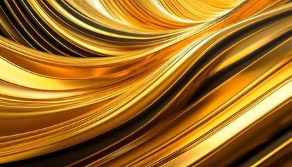 Luxurious golden background with satin drapery. 3d illustration, 3d rendering.3d Abstract 