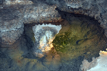 small pool of water in acave