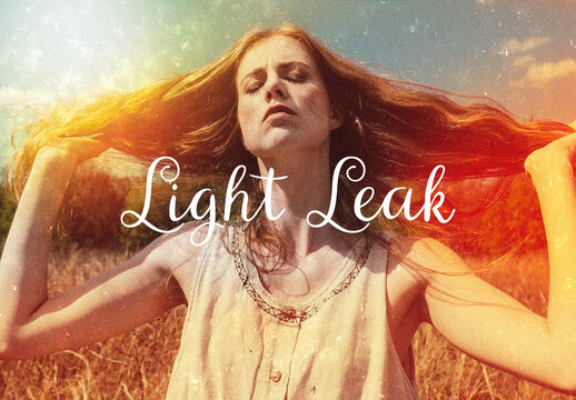 Light Leak Photo Effect Mockup