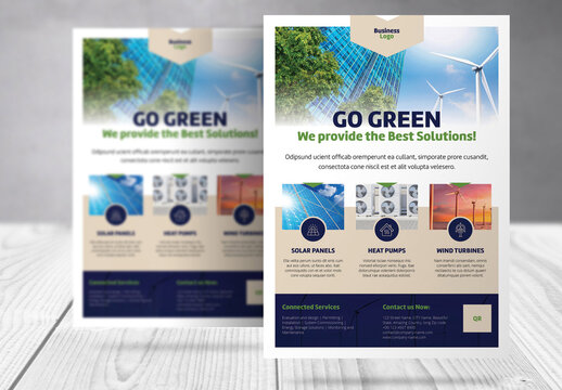 Clean and Green Energy Flyer Template