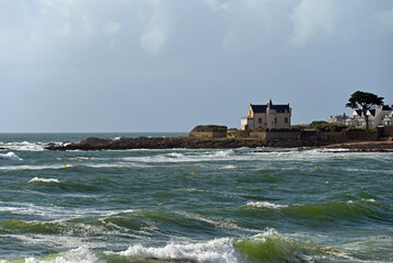 Küste und Strand in Batz sur mer, Bretagne