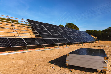 solar panel installation process, photovoltaic power plant