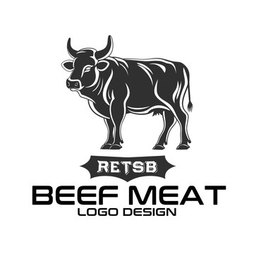 Beef Meat Vector Logo Design