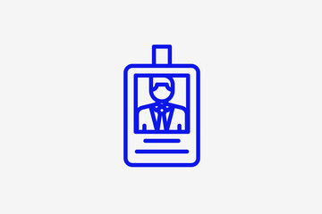 journalist's certificate illustration in line style design. Vector illustration.	