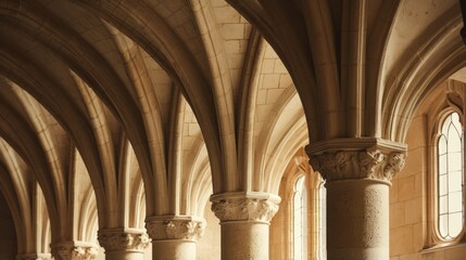 Decorative arches in a historic cathedral
