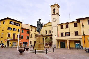 landscape of the village of Vicchio in Mugello in Tuscany, Italy