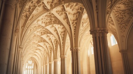 Fototapeta premium Ornate arches in a historic cathedral