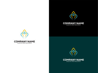  health and wellness logo design vector unique