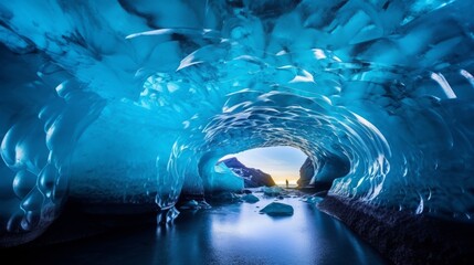 The surreal beauty of an ice cave