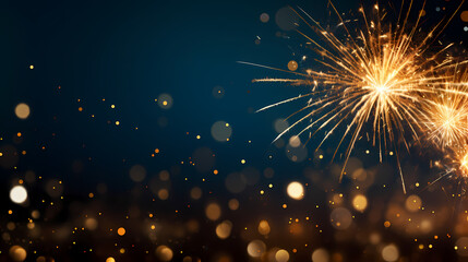 Obraz premium Fireworks background for celebration, holiday celebration concept