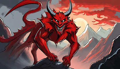 The red devil in hell