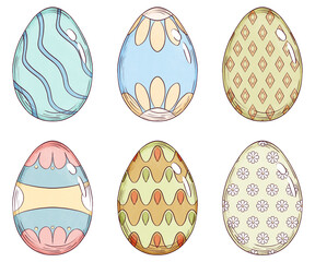 Hand Drawn Easter Egg Illustration Bundle