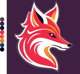 Abstract fox symbolizing fire