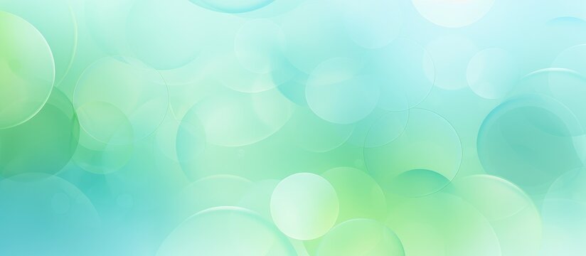 template with blurred circles in light blue and green colors. Nature-inspired with circles for wallpapers.