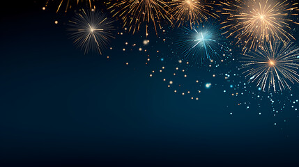 Naklejka premium Fireworks background for celebration, holiday celebration concept
