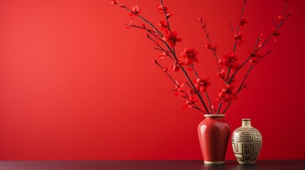 A traditional chinese new year decoration featuring bamboo