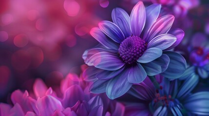 Close Up of Purple Flower With Blurry Background