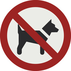 PROHIBITION SIGN PICTOGRAM, No dogs ISO 7010 – P021