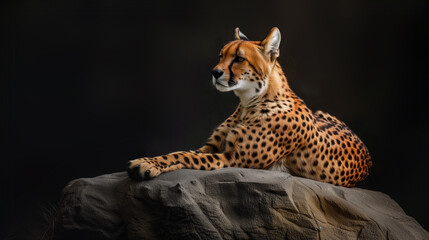 Close up portrait of a leopard. 