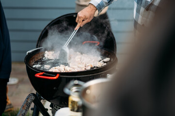 Cooking and Making Paella on the Grill 6