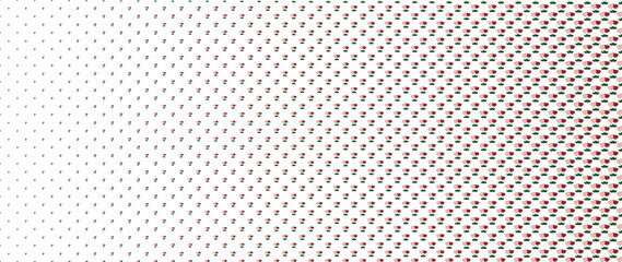 Blended  doodle pink and red tulips on white for pattern and background.