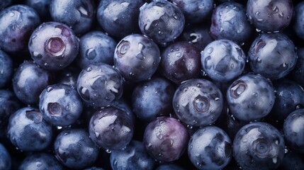 Fresh blueberry background. Texture blueberry berries close up - obrazy, fototapety, plakaty
