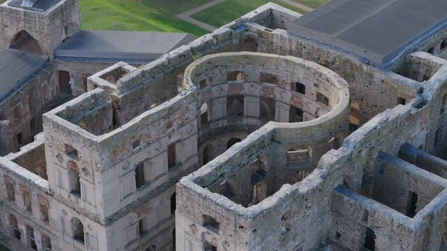 Ruins Of Krzyztopor Castle In Ujazd Aerial View Poland