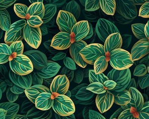 vibrant wallpaper of Peperomias intricate leaves inspire intricate design details