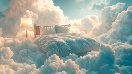Bed in the clouds, bed linen