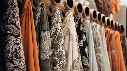 Decorative patterns on a chic boutique