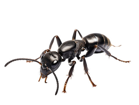 Carpenter ant isolated on transparent background, transparency image, removed background