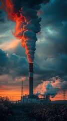 Industrial Emission at Twilight