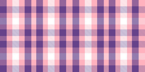 Gingham pattern background. Retro tablecloth texture. Abstract color full of Scott pattern. Pastel gingham seamless background for print on fabric. Vector art.
