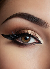 Fototapeta premium eye close-up, arrow makeup