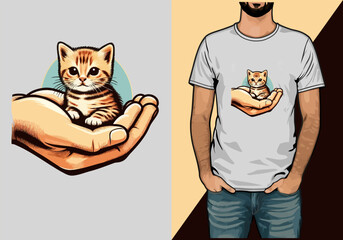 cat baby cat t shirt design 