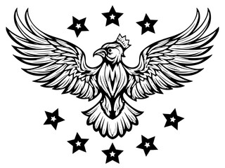 Logo Bird Queen Vector