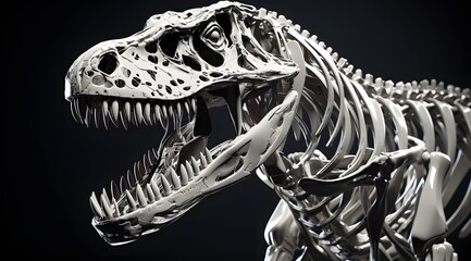 a skeleton of a dinosaur