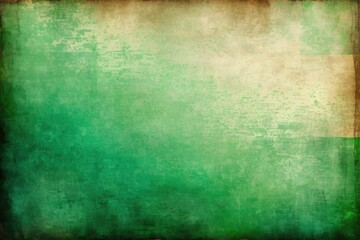 Old paper background exhibiting grunge abstract art, layers of translucency in hues of green and emerald, textured like aged parchment, suggest history and timeworn tales, ideal for moody concept