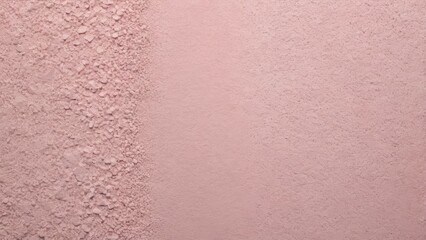 Fototapeta premium Cement surface imitation on a pastel pink background, Venetian stucco texture prominent, top view angle showcasing an open area for adding text