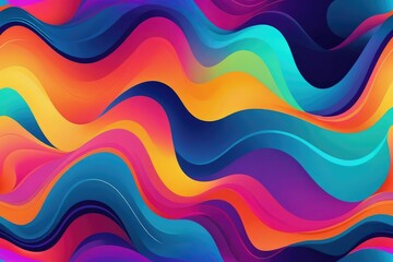 Fototapeta premium Vibrant curving shapes intersecting seamlessly, vector illustration for a dynamic wallpaper, web banner background, greeting card design, visually engaging book illustration, rich gradients