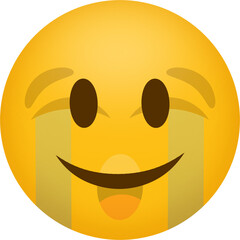 Two layers emoji meme, emotion, smiley face, Funny emoticons faces with facial expressions. - obrazy, fototapety, plakaty