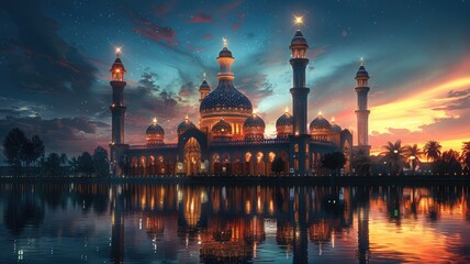 Mosque With Luxury Celebration