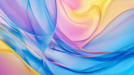 Vibrant swirls of blue, pink, and yellow create a dynamic and colorful abstract pattern, evoking a sense of movement and energy.