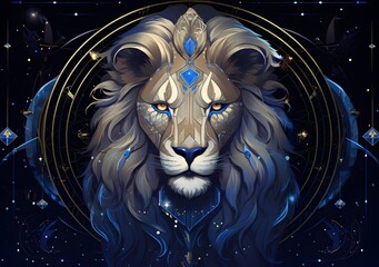 zodiac signs, Leo, astrology, runes, metal medallion, medallion, analysis of horoscopes, celestial sphere with peaks at the poles of the ecliptic