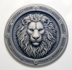 zodiac signs, Leo, astrology, runes, metal medallion, medallion, analysis of horoscopes, celestial sphere with peaks at the poles of the ecliptic