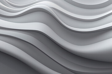 Abstract White Background With Wavy Lines