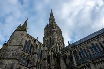 Fototapeta na wymiar Salisbury cathedral Britain’s tallest spire