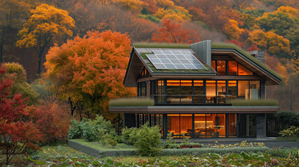 The house is equipped with the most modern energy-saving elements, including solar panels that fit...
