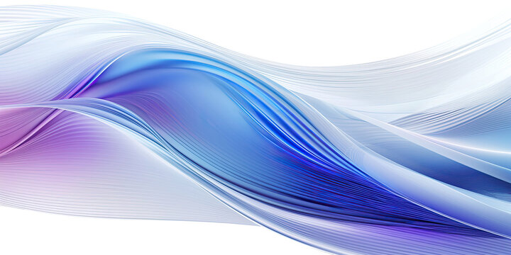 Blue and Purple Wave on White Background © Piotr