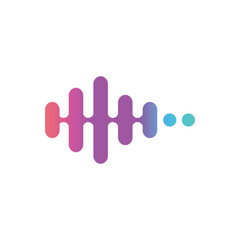 Sound wave logo design vector